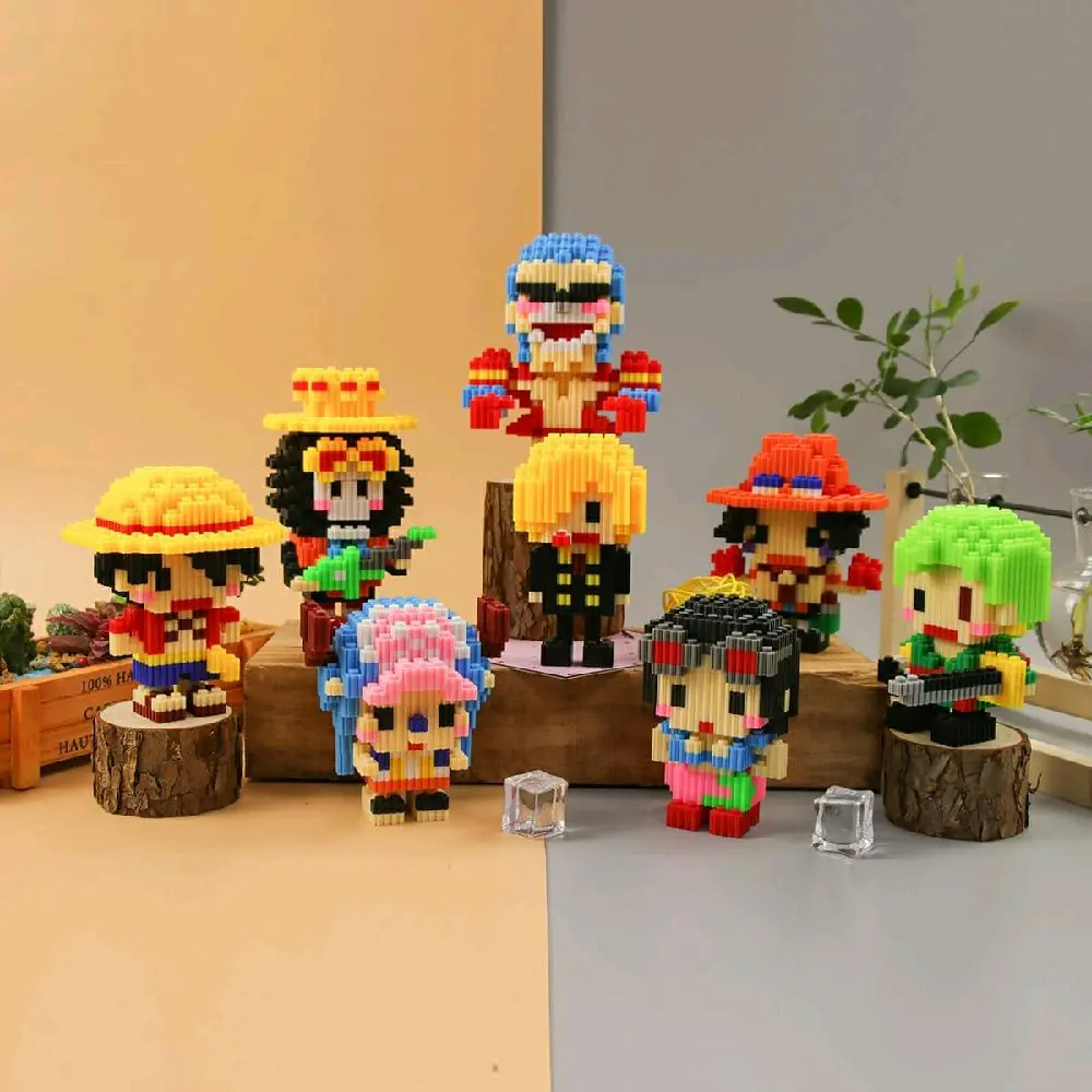 Nano Block One Piece Luffi Chopper Sanji Ace Brook Nami Robin Franky
