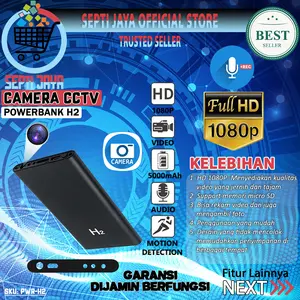 PWR-H2 Kamera Mini MultiFungsi Powerbank H2 Spy Camera No Wifi Camcorder Perekam Vidio Poto Voice Recorder Hidden Spycam Pengintai Tersembunyi
