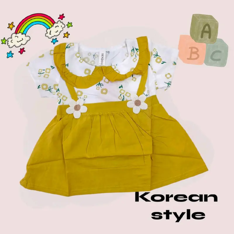 dres motif BUNGA 2 import murah meriah untuk bayi dan anak anak 2