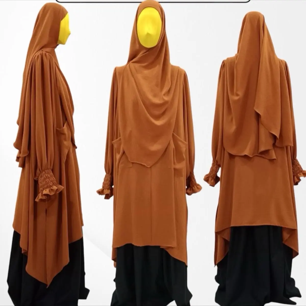 THE HANDSOCK LONG BLOUSE CRINGKLE CREPE NURSING FRIENDLY