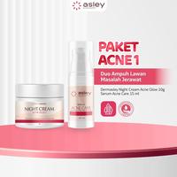 Gambar ASLEY Paket Acne 1 Serum Acne Care dan Dermasley Night Cream Acne Glow skincare untuk jerawat dari Klinik Spesialis Jerawat Kab. Karawang 1 Tokopedia