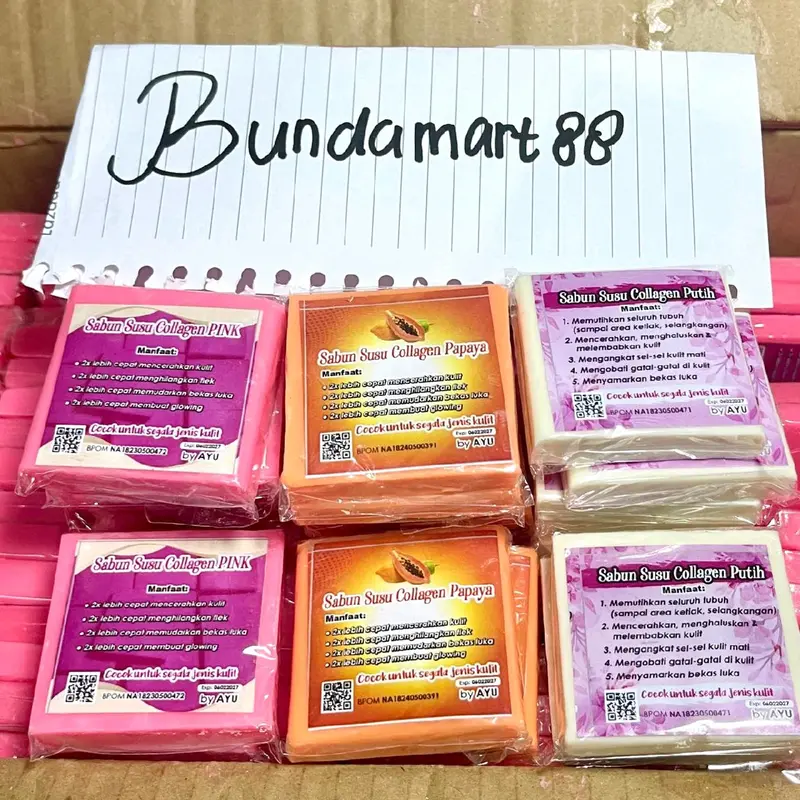 Promo 12pcs/1 Lusin  sabun susu collagen sabun pemutih memudarkan bekas luka 0