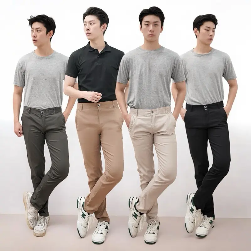 Celana Chino Panjang Pria Fit Stretch