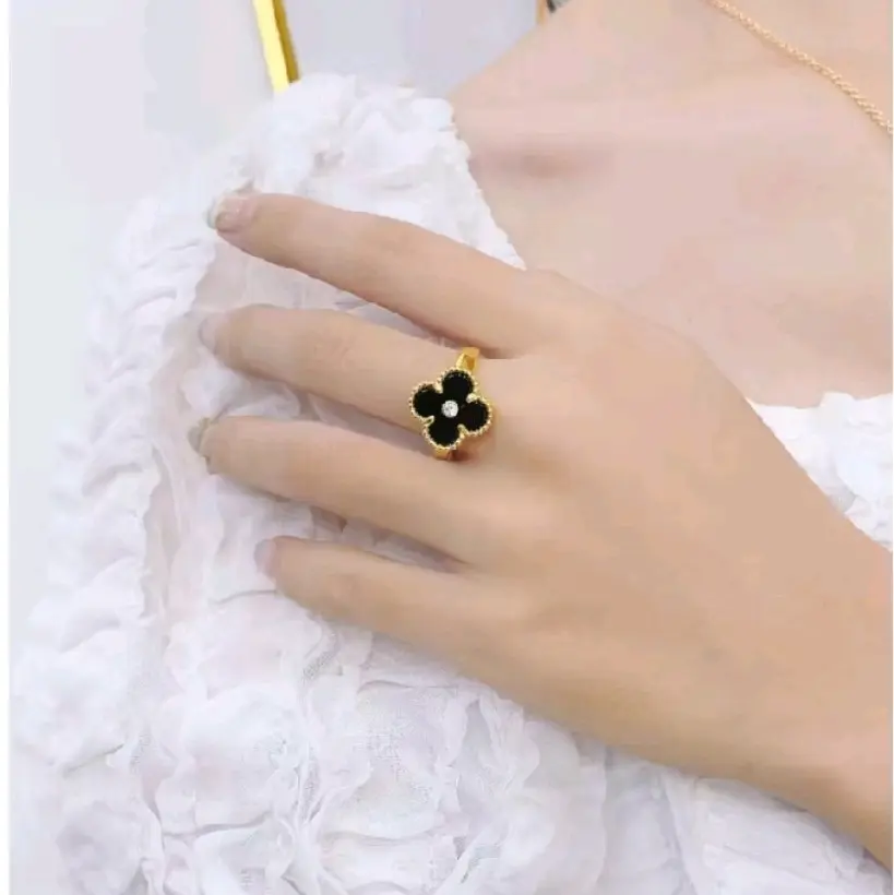 Cincin titanium modis elegan pilihan gaya korea Gold
