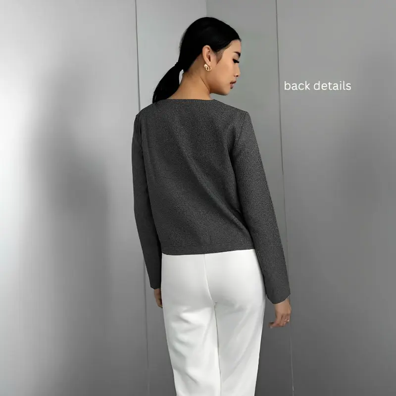 TWINGKLE Eiko outer crop blazer lengan panjang wanita 7