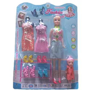 mainan anak set barbie anak baju sepatu lengkap