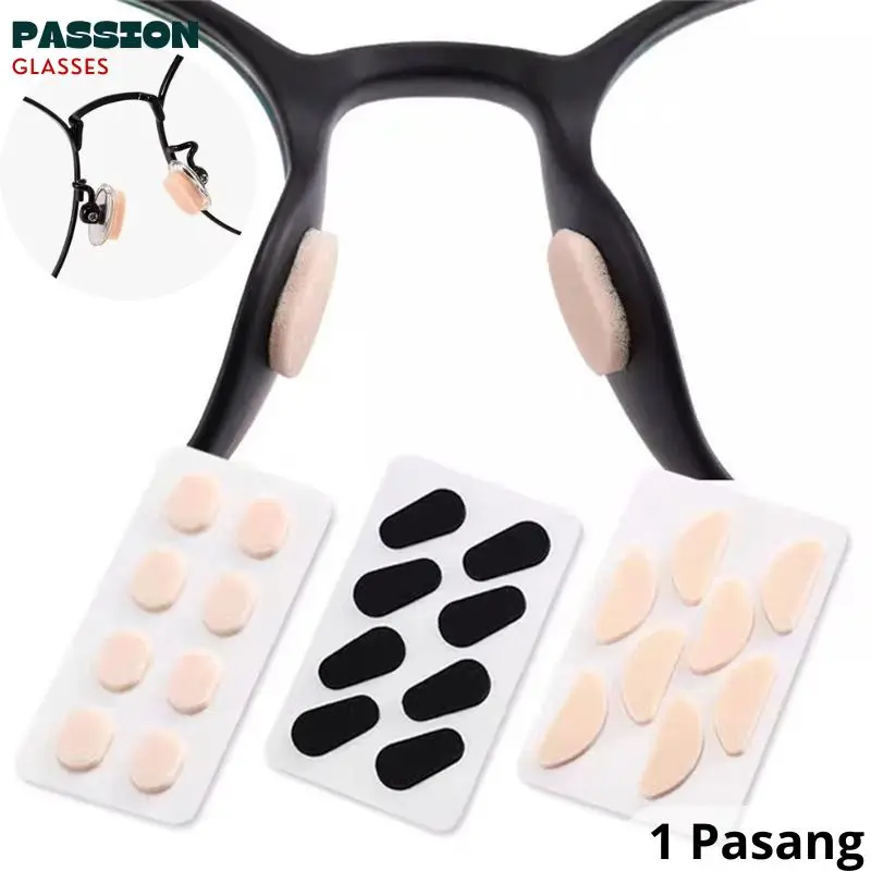 Nosepad Kacamata Empuk Anti Jatuh Busa Bantalan Hidung 4 Pasang Pengganjal Stiker Tempel untuk Glasses