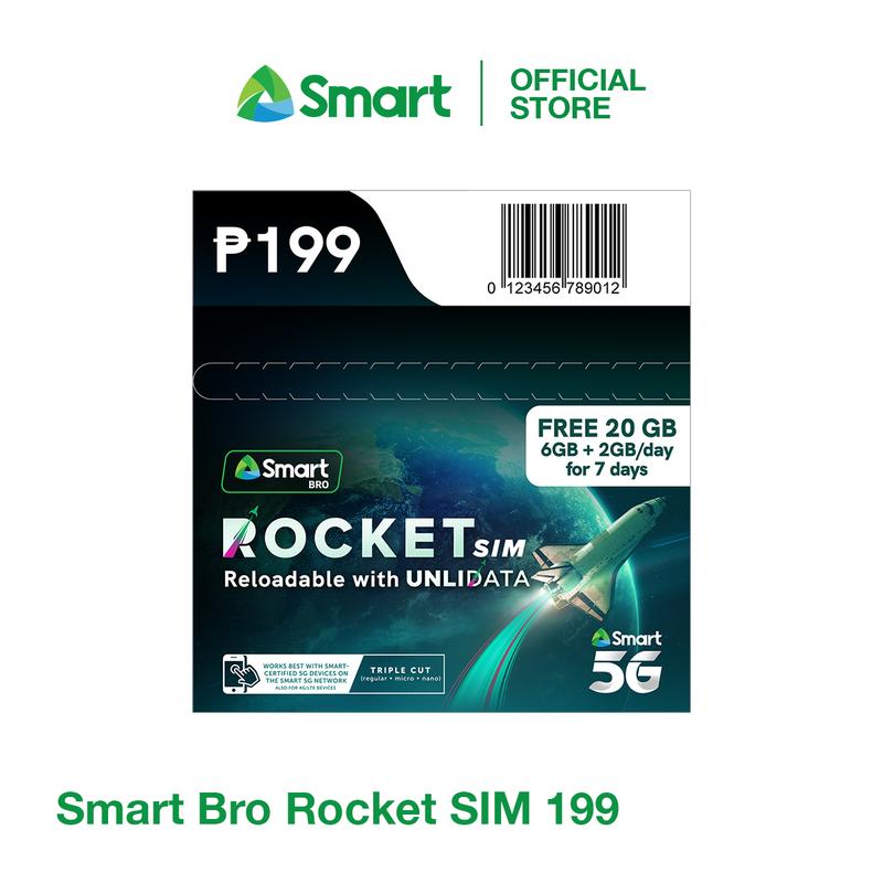Rocket Sim Samrt Smart Bro Rocket SIM 199 (Free Up to 20GB Data) - TikTok Shop Philippines