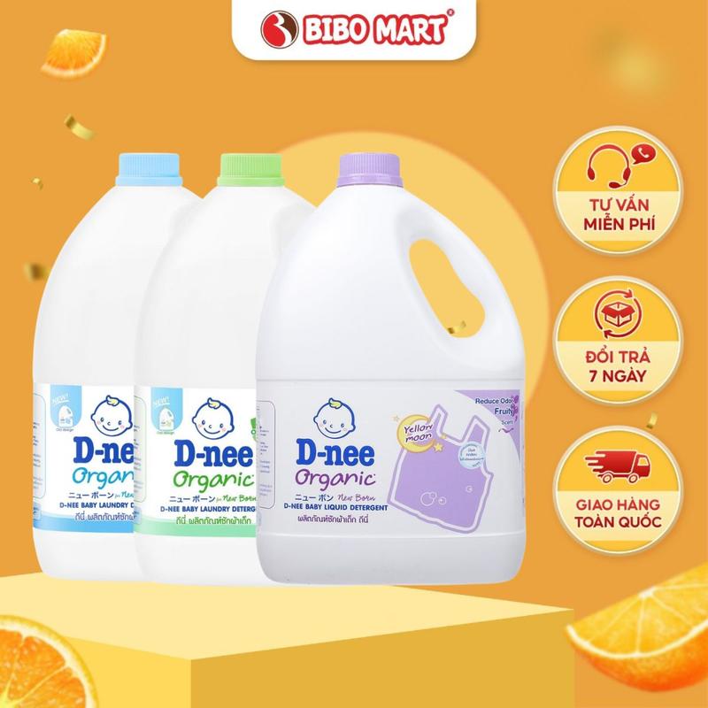 Nước Giặt Quần Áo Em Bé Dnee Nước Giặt Xả Thơm Nhẹ Dịu An Toàn Cho Trẻ Em 3L - Bibo Mart