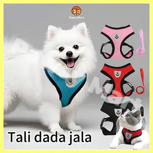 Toko Kucing Hewan Peliharaan Reflektif Lead Leash Harness Harness Bernapas Traksi Rompi Hewan Peliharaan Kucing