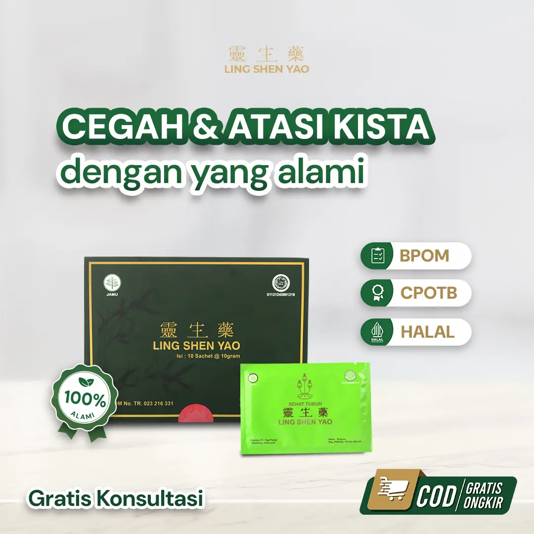 Serbuk Lingshenyao Kista Endometriosis 1 Box isi 10 Sachet