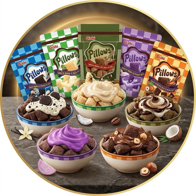 Bánh Oishi Pillows 6 Vị Thơm Ngon