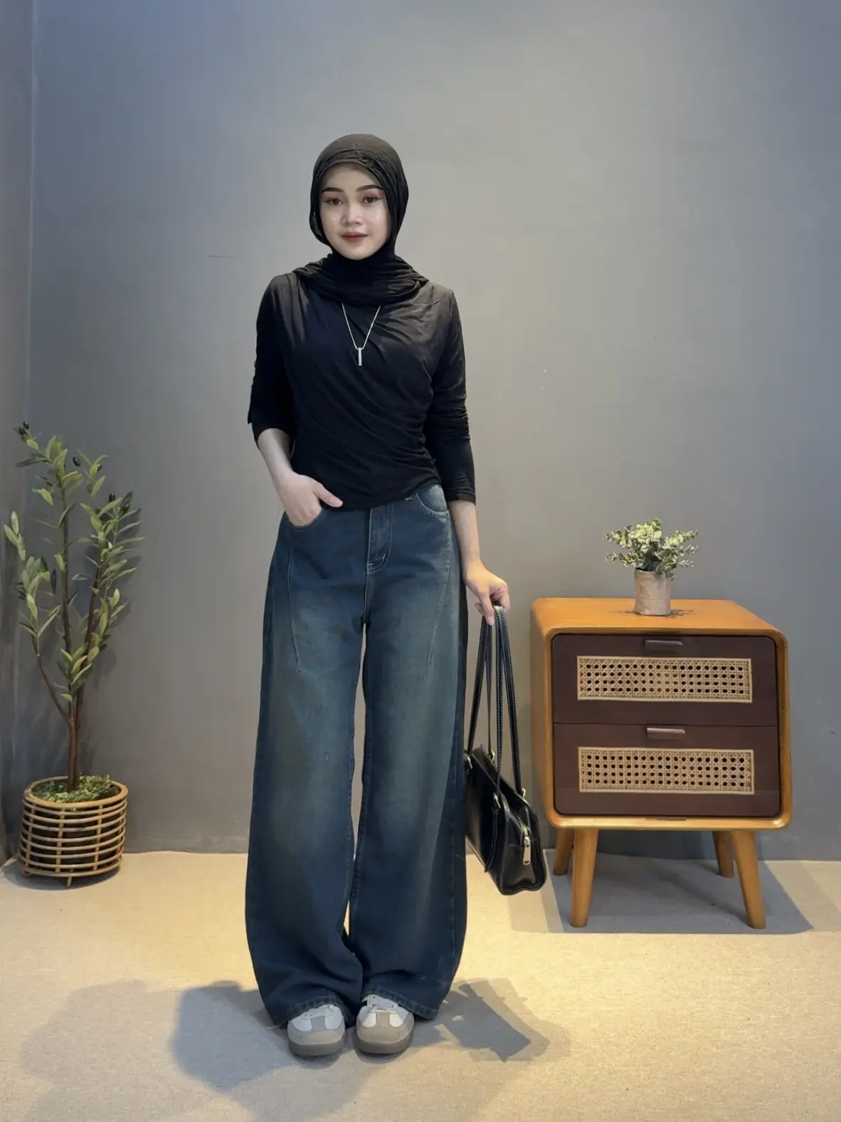 New Wide Leg Jeans Highwaist - Celana Jeans Wanita Terbaru Straight New Hass id Panjang