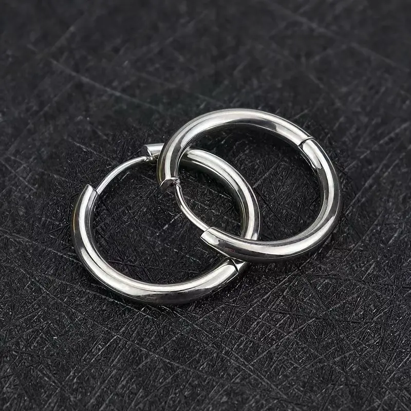 Anting Bulat Tindik Harga Per 1 Pcs Bahan Titanium Anting Pria dan Wanita 3