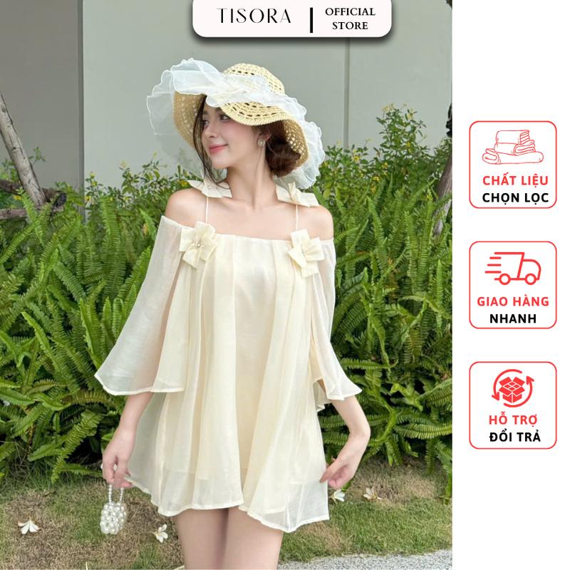 Sét áo 2 dây đính hoa  + Quần short du lịch dạo phố