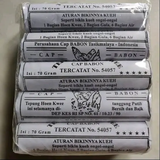 Tepung Hoen Kwee / Tepung Hunkue Putih cap Babon / 10 pcs
