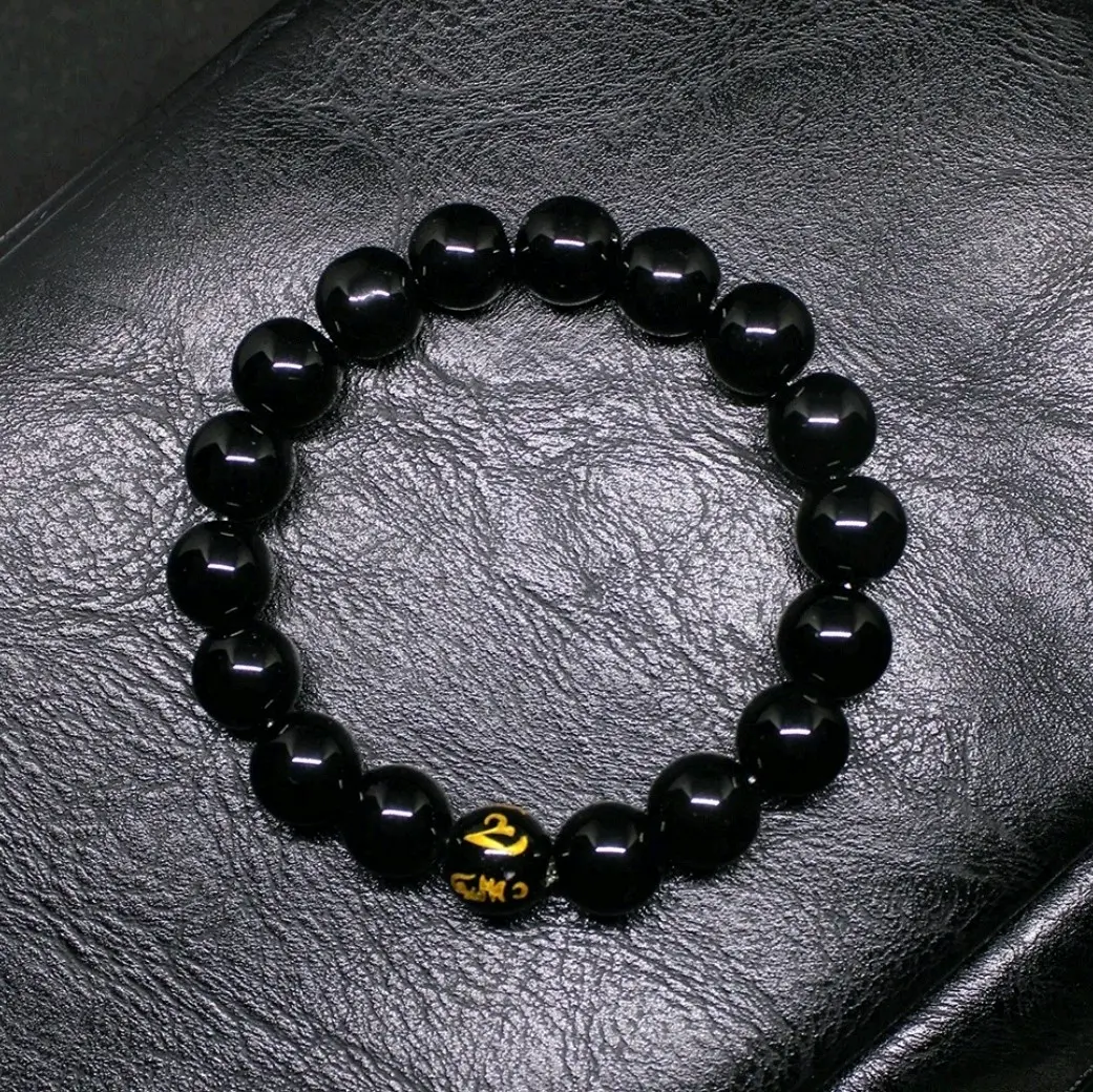 Gelang Agate Jade Mantra Terapi & Keberuntungan Pria Wanita Oryginal Fengshui gelang giok china