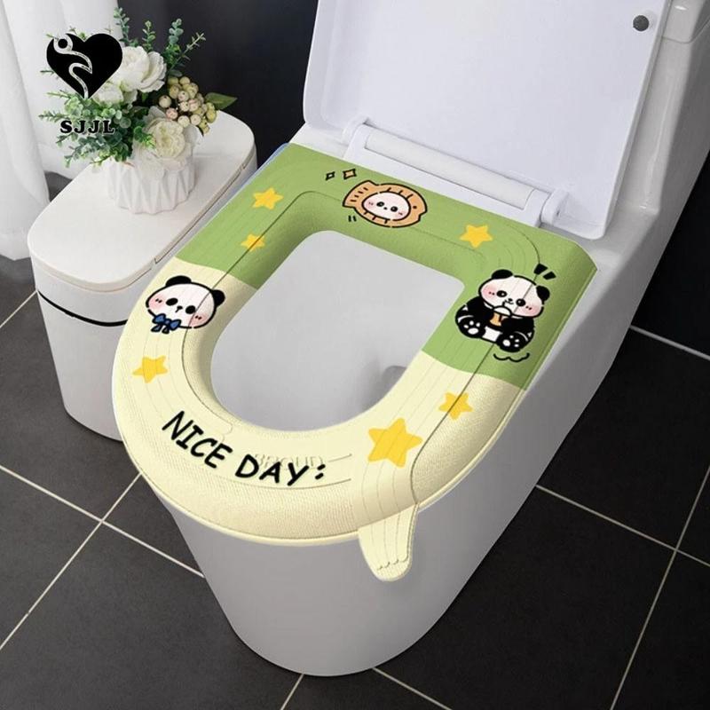    Giá sỉ   Combo 3 Đệm Lót Bồn Cầu Giữ Ấm chống vi khuẩn bằng EVA chống thấm in họa tiết xinh xắn 43x39cm- GIao Mầu Ngẫu Nhiên 