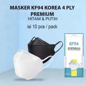 KF94 HITAM & PUTIH PACK KOREA ISI 10 PCS/PACK