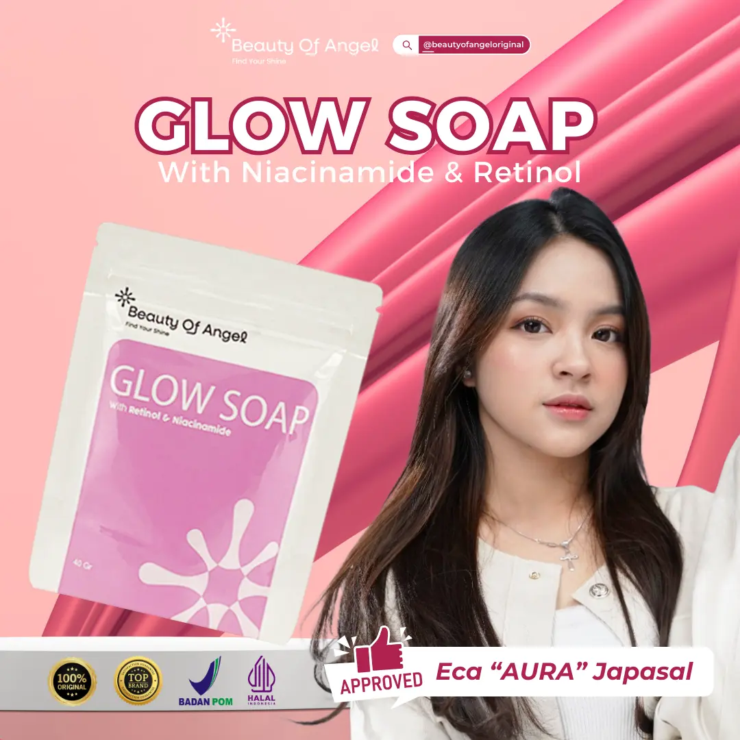 [BISA COD] Beauty Of Angel Glow Soap Whitening With Retinol Niacinamide DNA Salmon Dr Richard Lee Approved Sabun Mandi Harian Mencerahkan Membersihkan Tubuh