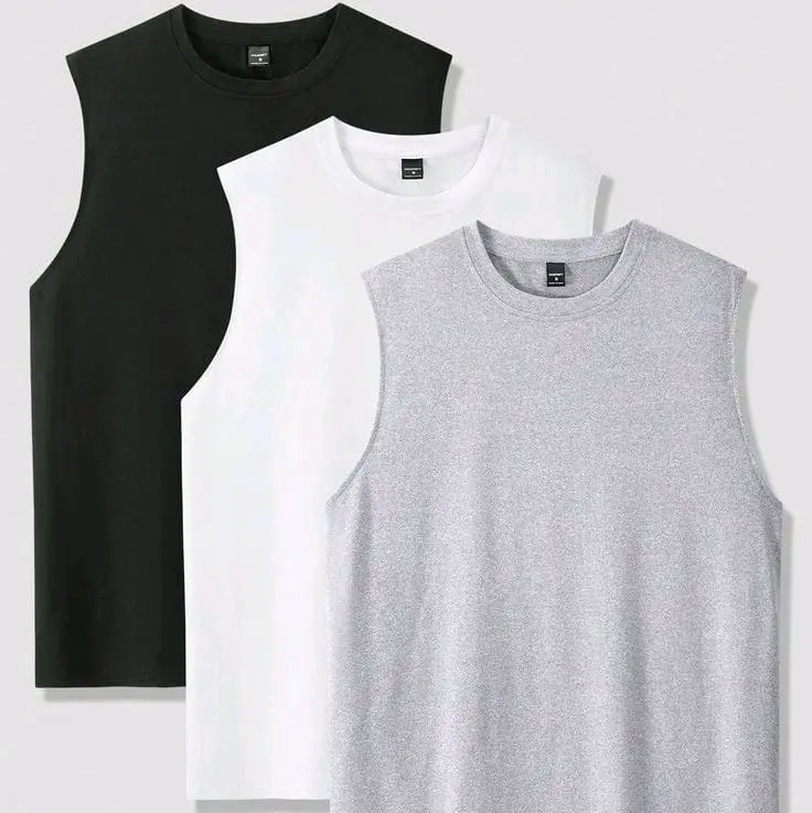 PAKET HEMAT!! 4 PCS YUKENSI PRIA BERKUALITAS MODEL SLIM VIT Dewasa Kaos Singlet Katun Hitam Putih Oblong korea m