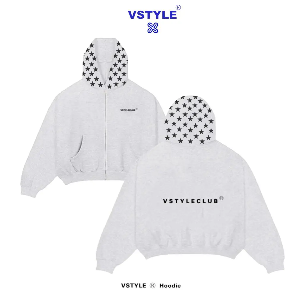 Ver.2-STAR-Nỉ Chân Cua-Xám tiêu trắng "Vstyleclub"
