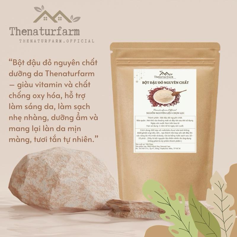 Bột đậu đỏ nguyên chất Thenaturfarm [ 1KG ] Nguyên liệu thiên nhiên hỗ trợ dưỡng sáng, mờ thâm, tẩy da chết.