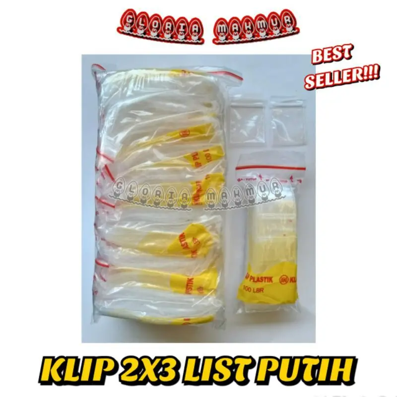 [BISA COD] PLASTIK KLIP 2X3 LIST PUTIH isi 1 000 Lembar / PLASTIK KLIP KECIL / ZIPPER ZIPLOCK