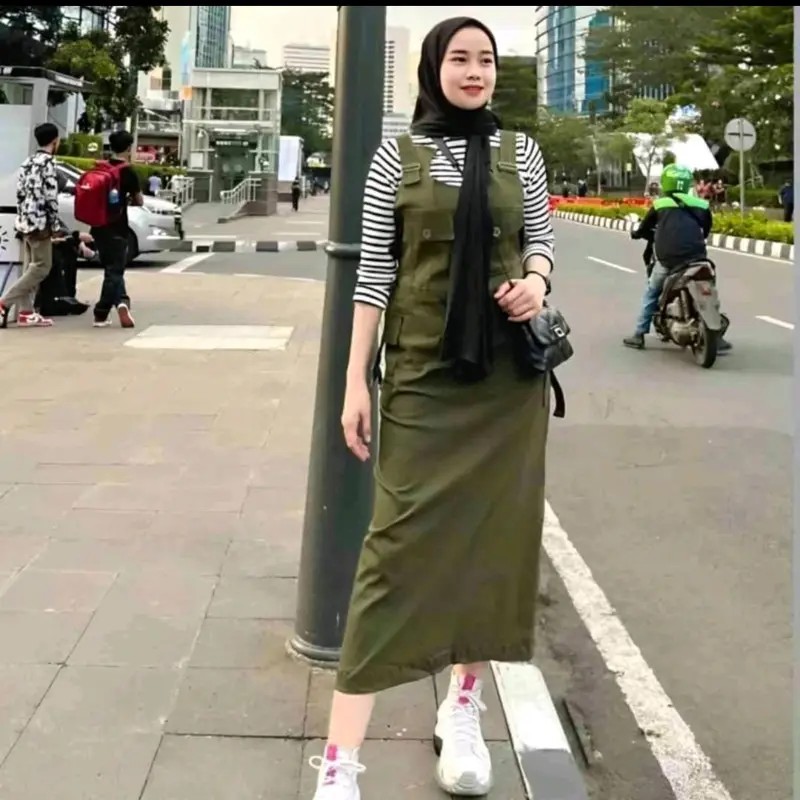 OVERALL JUMPSUIT ROK CARGO KEKINIAN KOREAN STYLE Panjang 1