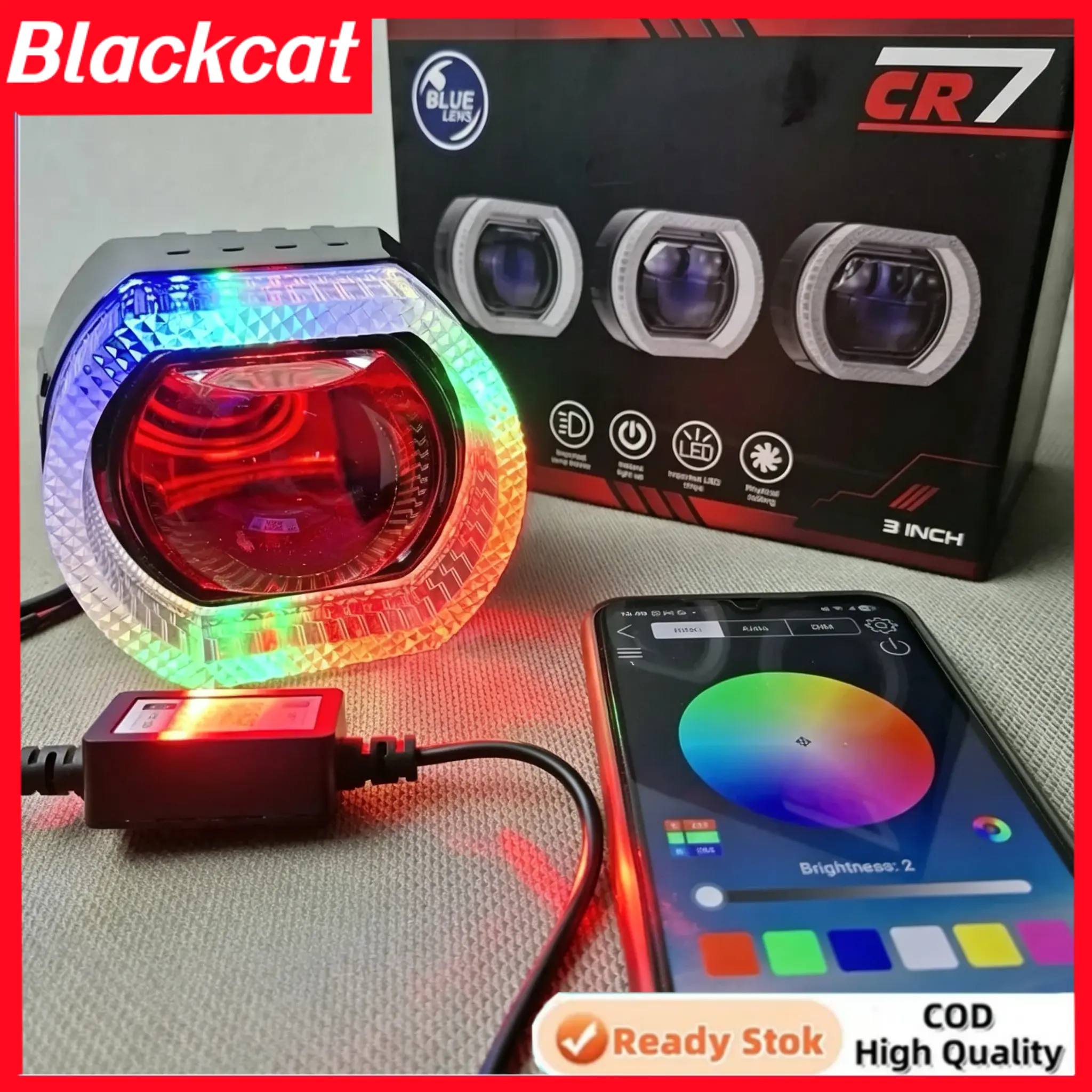 【COD】Biled Projector Projie Biled crystal Matrix X1 ZE10 CR7 Plus Shourd Akrilik Premium Plus Kipas Biled Matrix Original Biled Piw Piw