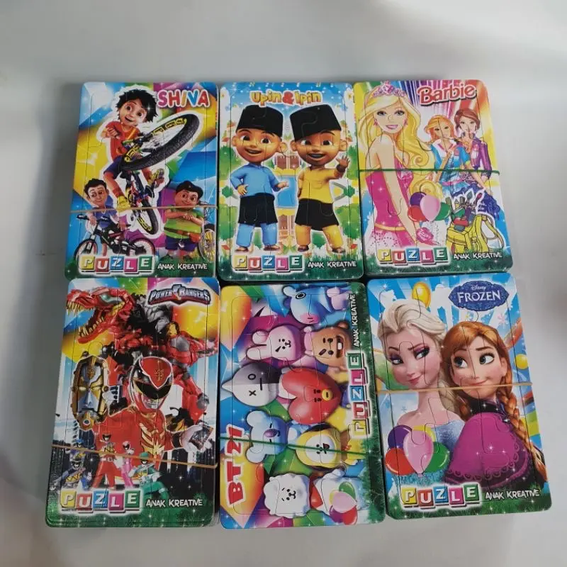 PUZZLE KERTAS BONGKAR PASANG KARAKTER ANAK SERU MAINAN JADUL JAMAN SD 0