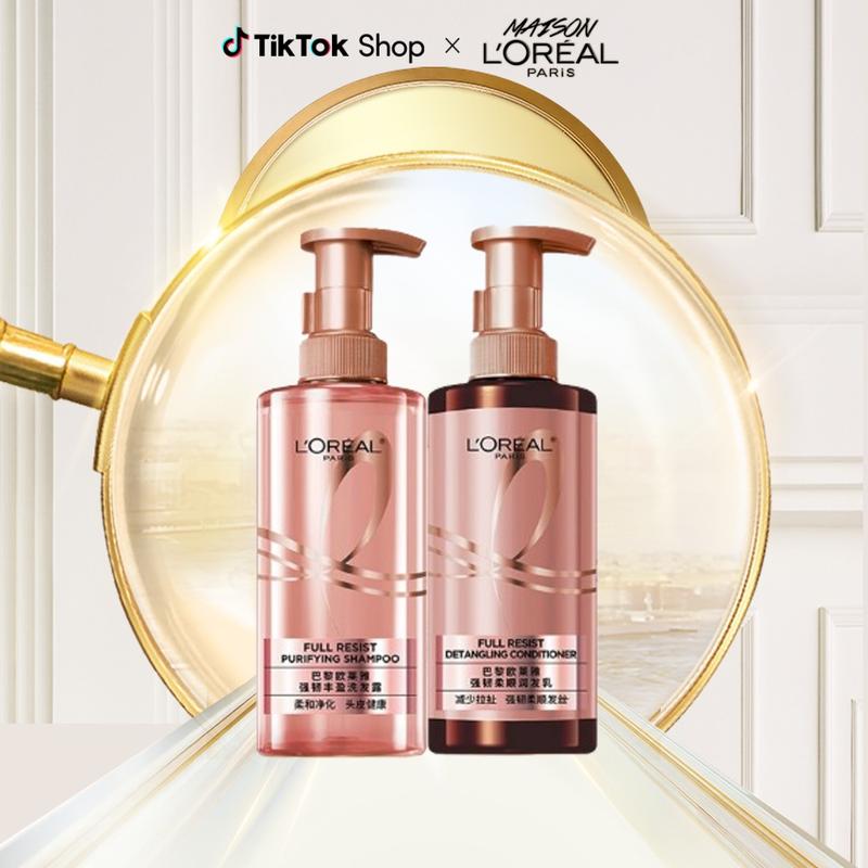   VB   KOL  BỘ DẦU GỘI XẢ NGĂN NGỪA & GIẢM GÃY RỤNG TÓC GIÚP TÓC CHẮC KHỎE  L’OREAL PARIS ELSEVE Full Resist Anti Hair Fall Shampoo 440ml 