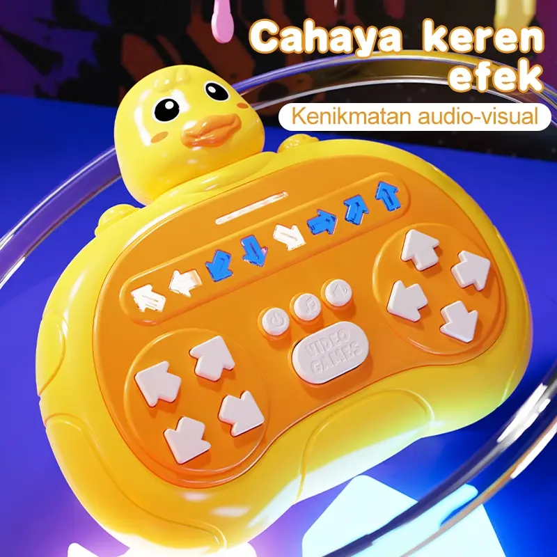 Pop It Push Bubble Game Mainan Anak-anak Mesin Permainan Genggam Tari Jari Elektronik Mainan Fidget Latihan Sensorik Tangan-Mata Hadiah 3