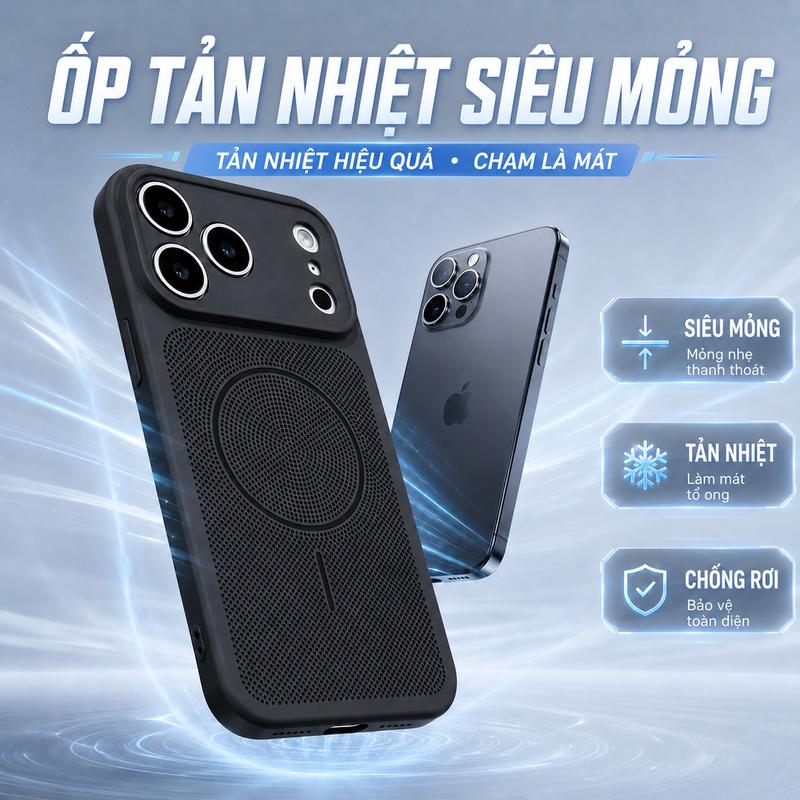 Ốp Lưng Điện Thoại Tản Nhiệt Tổ Ong Siêu Mỏng, Chống Sốc Toàn Diện, Thiết Kế Thời Trang