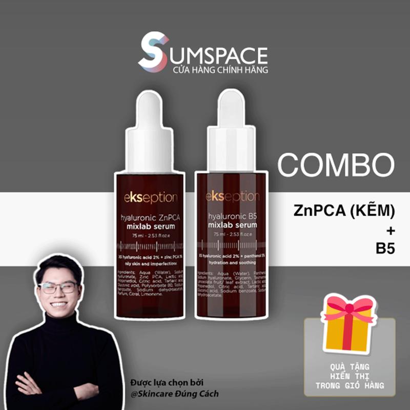 SUM SPACE x SƠN Serum Ekseption Mixlab Hyaluronic ZnPCA Kẽm + B5 Hỗ Trợ Cấp Ẩm & Kiềm Dầu - 75ml