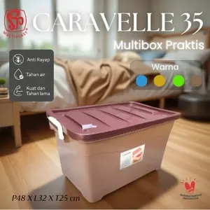 Container Box Plastik CARAVELLE 35 Multiplast khusus INSTAN Surabaya Raya