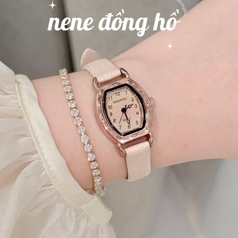 Tặng hộp+pin đồng hồ nữ Doukou OVAN dây pu mềm dễ phối đồ hàng ngày woman Women Đeo Tay