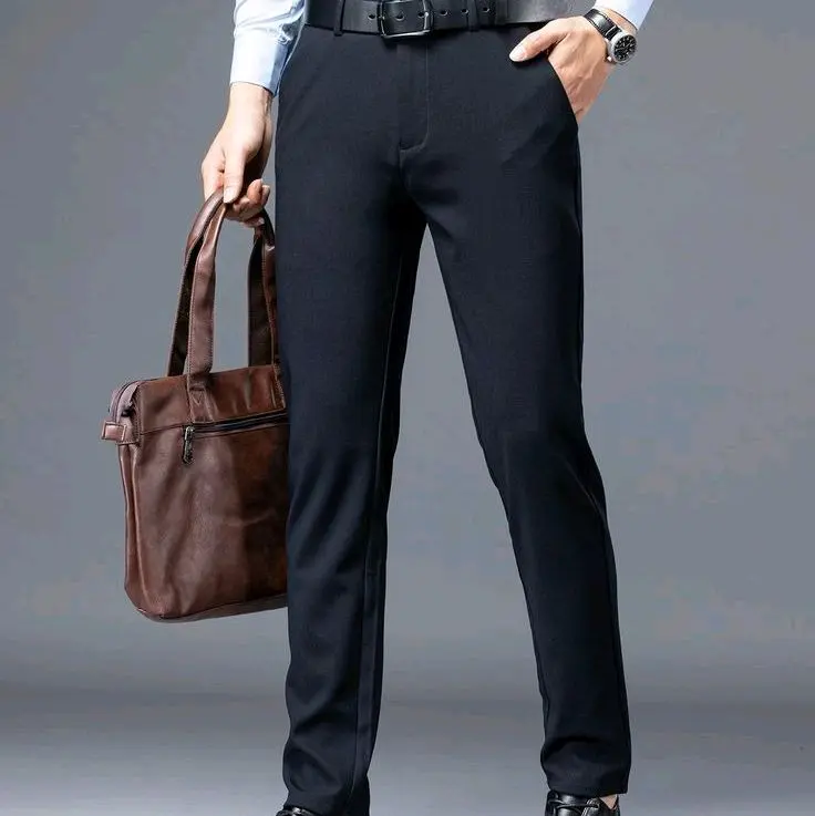 ALVINO-CELANA FORMAL BAHAN Hitam Kerja Kantor Slim Fit  panjang pria Celan Slimfit 2