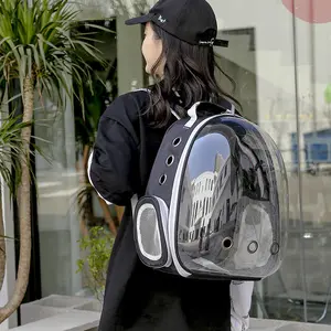 Tas Ransel Hewan Peliharaan Model Astronot Jumbo Transparan Kapasitas 10 Kilogram untuk Kucing dan Anjing Kecil