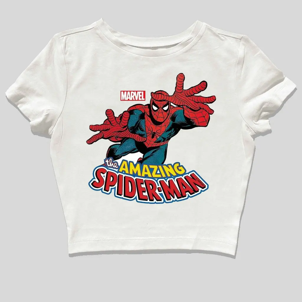 Baby tee Spider-man Style Y2k Crop top tee