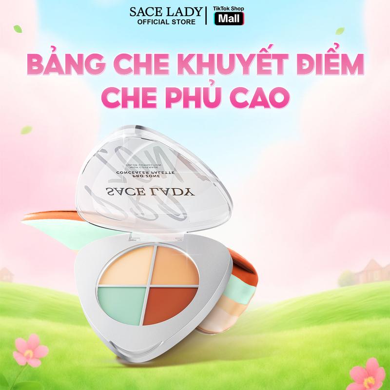 COD Bảng che khuyết điểm SACE LADY Kết cấu mịn Che khuyết điểm hiệu chỉnh màu sắc