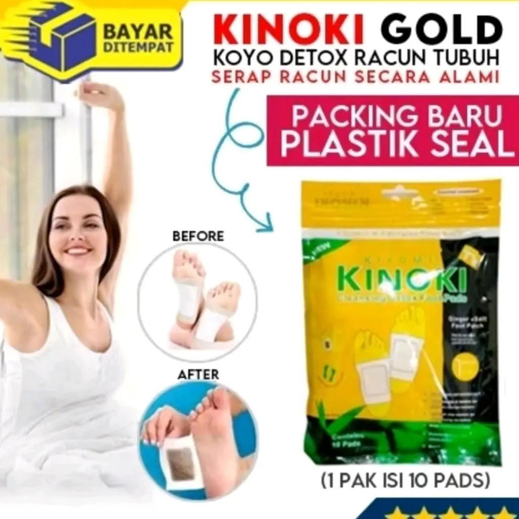 1 BOX KINOKI TERAPI KAKI HERBAL ISI 10 PCS DETOK KAKI