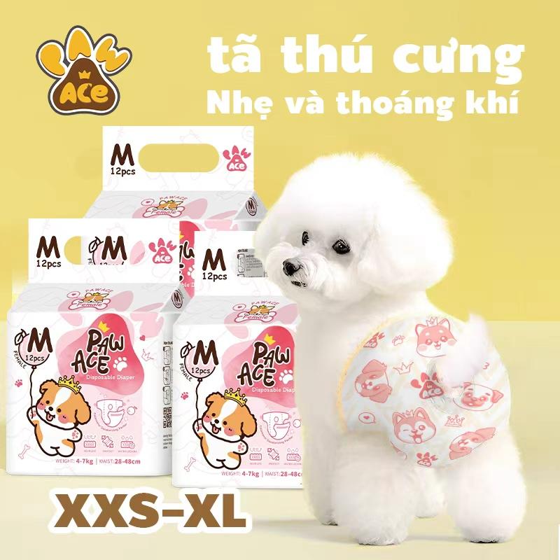  Tã cho chó cái Tã cho thú cưng dành cho chó đực Mèo XXS XS S M L XL 12 chiếc 