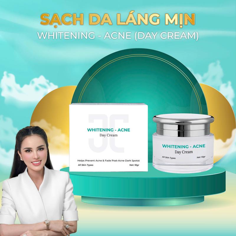JT01N - Hũ kem hỗ trợ trắng da giảm mụn ban ngày Nhã Lê - Acne & Whitening Day Cream - Chăm Sóc Da Làm Đẹp Da