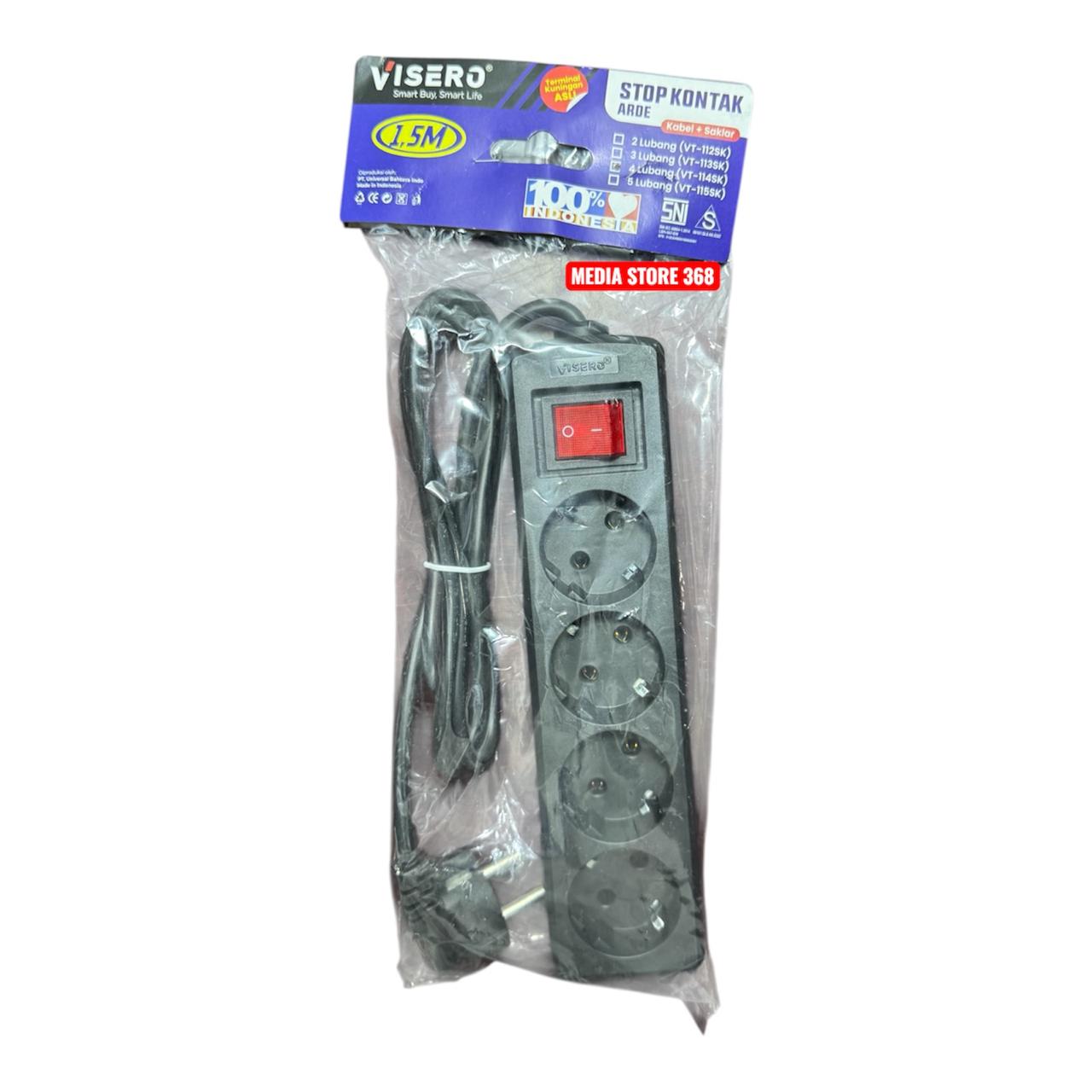 VISERO Stop Kontak/Terminal 5 Lubang Body HITAM Kabel 10M dengan Switch On/Off SNI Kabel Asli Tembaga Tahan Panas Kuat Tahan Lama VISERO Stop Kontak/Terminal 5 Lubang Body HITAM Kabel 10M dengan Switch On/Off SNI Kabel Asli Tembaga Tahan Panas Kuat Tahan Lama