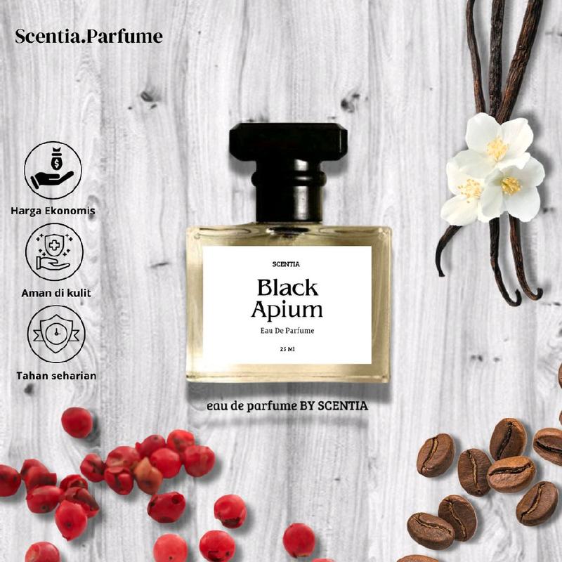 BELI 1 DAPAT 2 PARFUM - Wanita Pria [Scandalicious] [Black Apium] [Barcarat] [Sauvagez] [Cheros] [Perfume 25 Ml] Uniseks Wangi Tahan Lama. Peony Lavender Lemon Licorice Orange Laki-Laki Perempuan Bunga 2
