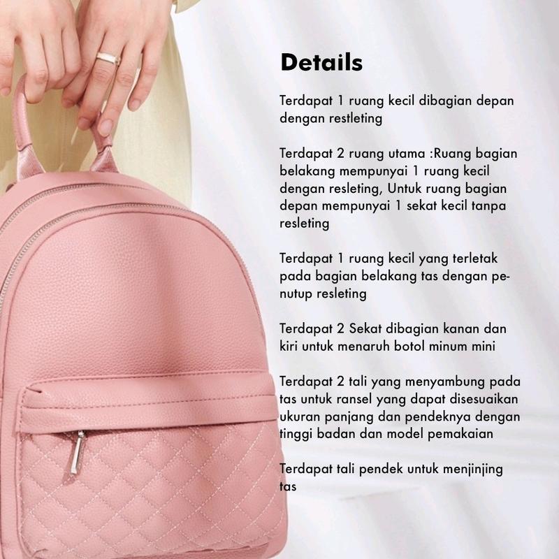 JimsHoney Tas Ransel Sekolah Kerja Kulit Wanita VIVI BACKPACK PLUS 4