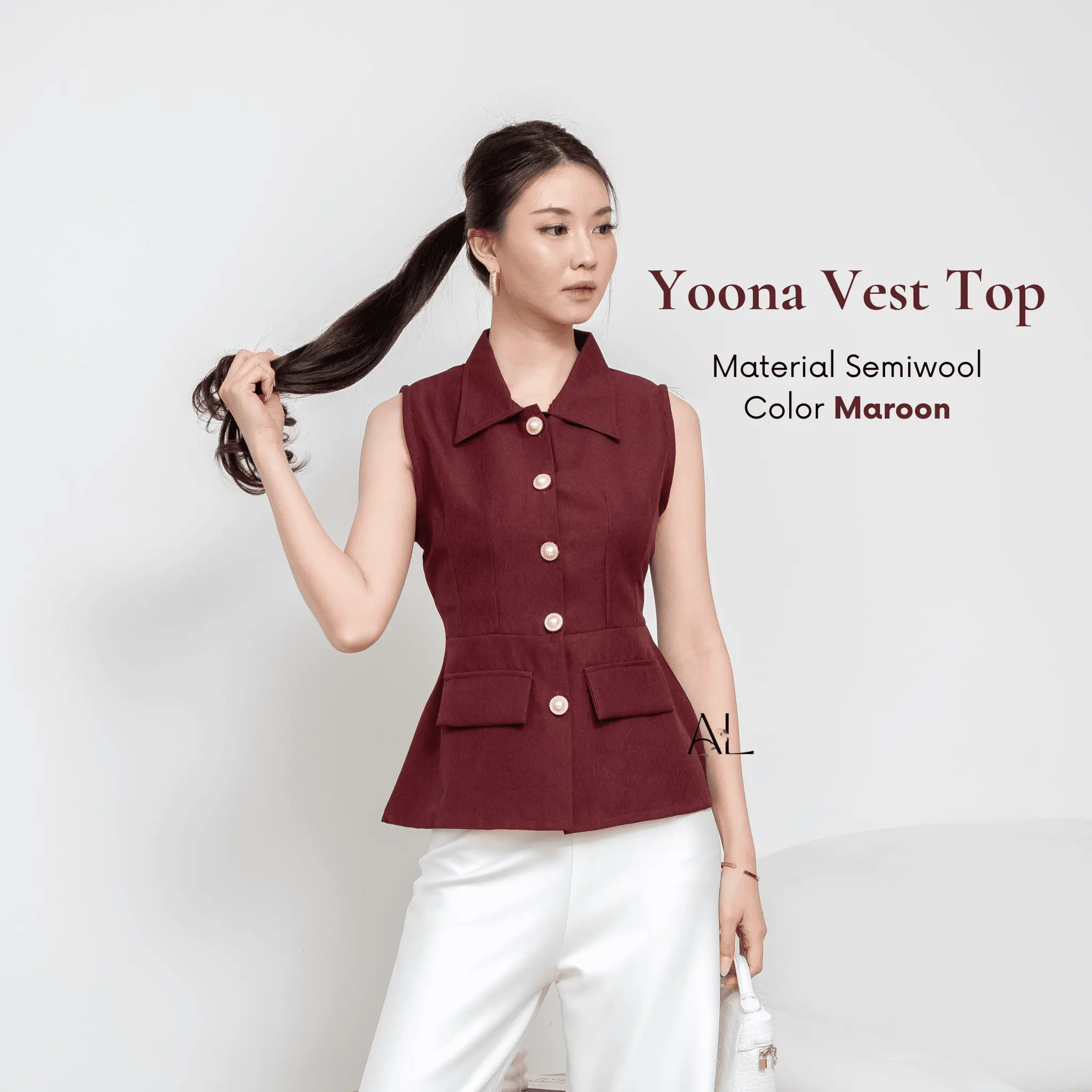 YOONA VEST TOP - VEST TOP WANITA - ATASAN ROMPI