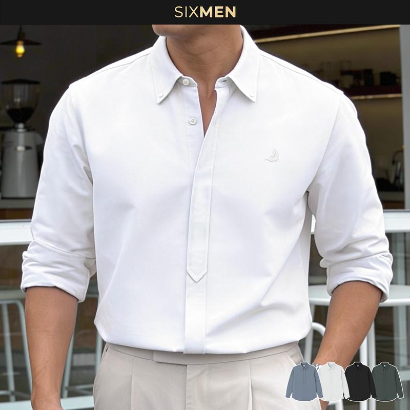  Sơ Mi Nam Dài Tay SIXMEN The Helm Vải Cotton Lạnh Cao Cấp Chống Nhăn Form Regular Fit Tôn Dáng Lịch Lãm 