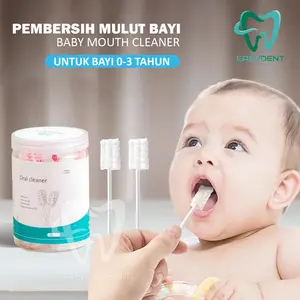 Pembersih Mulut Bayi Baby Mouth Cleaner Sikat Gigi Pembersih Lidah Untuk Bayi 0-3 Tahun Warna Putih